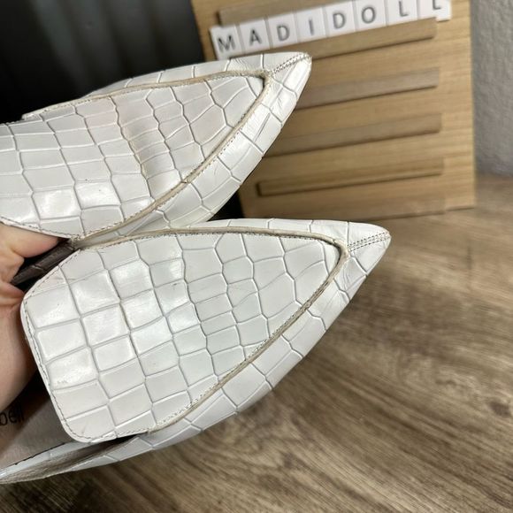 Jeffrey Campbell White Novit Pointed Toe Mules Size 7 - Picture 6 of 13